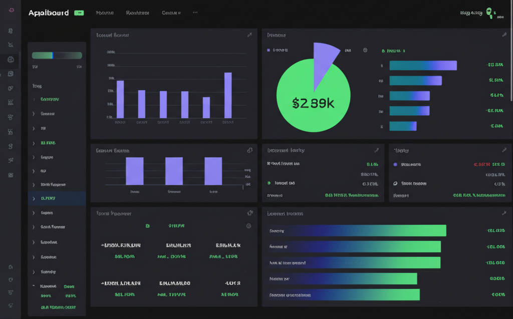 Financial dashboard visualization